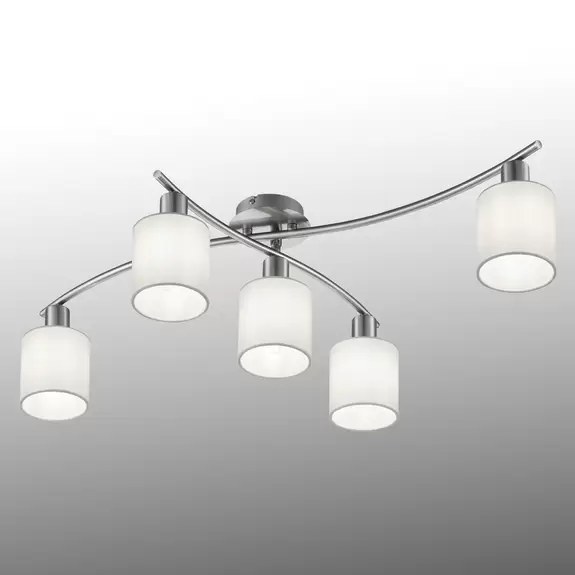 Lampenwelt Schirme aus weißem Stoff - Deckenlampe Garda Exklusivangebot
