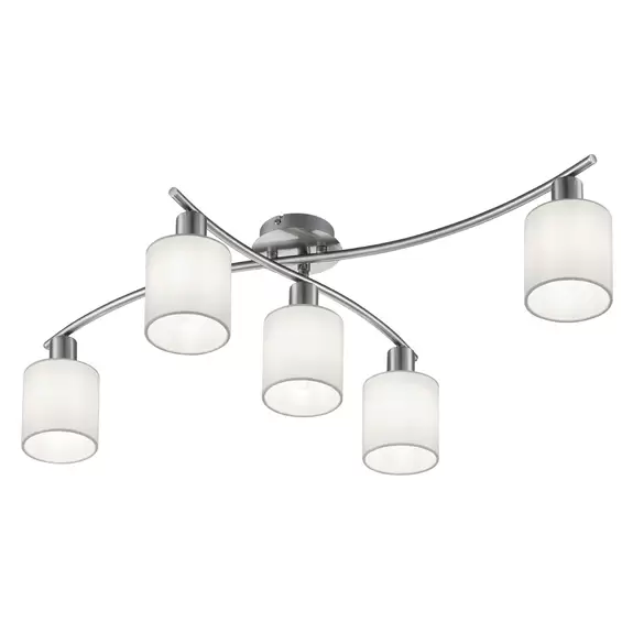 Lampenwelt Schirme aus weißem Stoff - Deckenlampe Garda Exklusivangebot