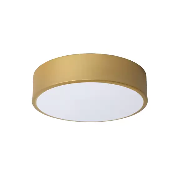 Lampenwelt LED-Deckenleuchte Unar, gold matt, Ø 20 cm Jubiläumsangebot