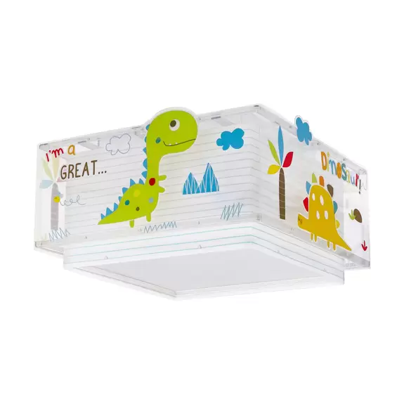 Lampenwelt Dalber Dinos Kinder-Deckenlampe mit Dinosauriern Online Outlet