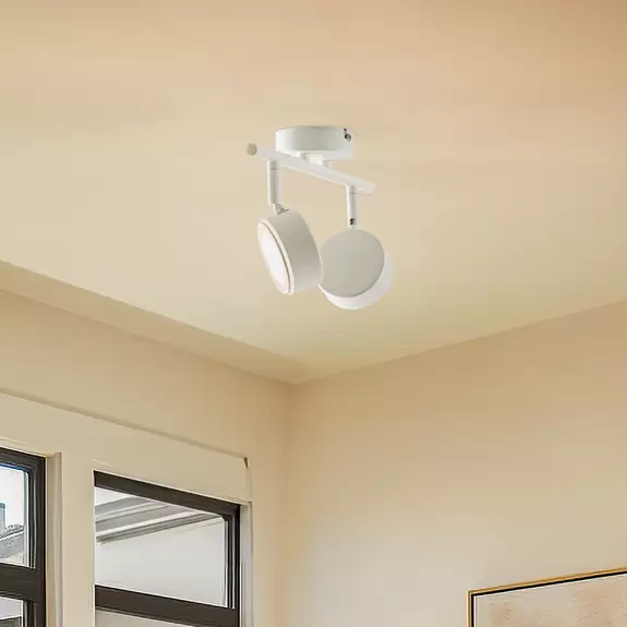 Lampenwelt Lindby Strahler Jyla, weiß, 4.000 K, 2-flg., GX53 Blitzangebot