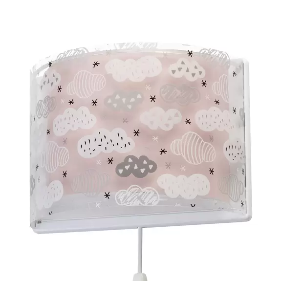 Lampenwelt Kinder-Wandleuchte Clouds in Rosa VIP-Rabatte