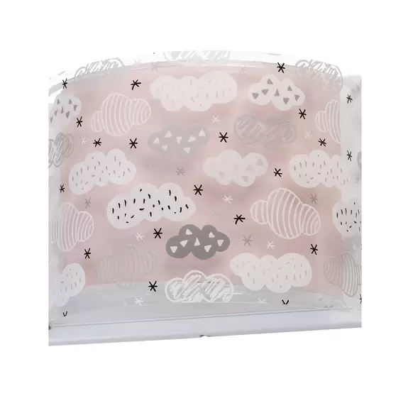 Lampenwelt Kinder-Wandleuchte Clouds in Rosa VIP-Rabatte