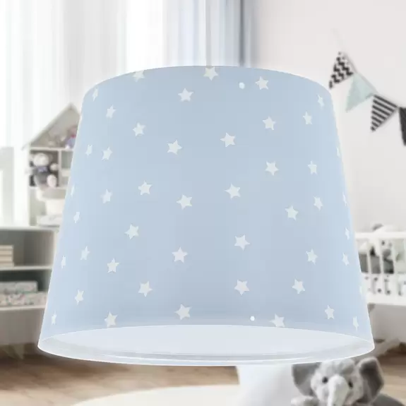 Lampenwelt Dalber Star Light Kinder-Hängeleuchte blau Letzte 3 Tage