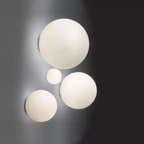 Lampenwelt Artemide Dioscuri Wandleuchte, IP44, Ø 14 cm 50% Rabatt mit kostenlosem Versand