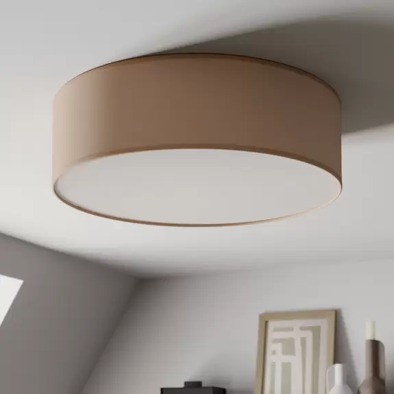 Lampenwelt Deckenleuchte Rondo, beige, Metall, Ø 45 cm, E27 2025