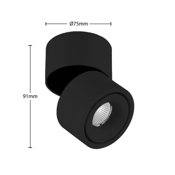 Lampenwelt Arcchio LED-Deckenstrahler Rotari, 8,9W, 1-flammig, schwarz Günstiger Verkauf
