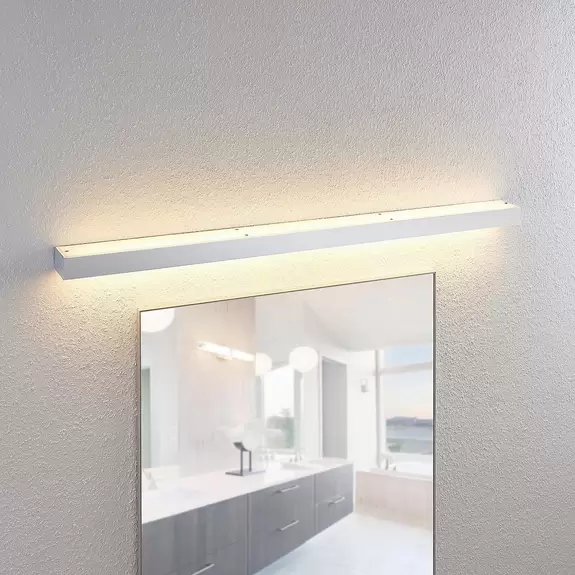 Lampenwelt Lindby Layan LED-Bad-Wandleuchte, chrom, 120 cm Kostenloser Versand