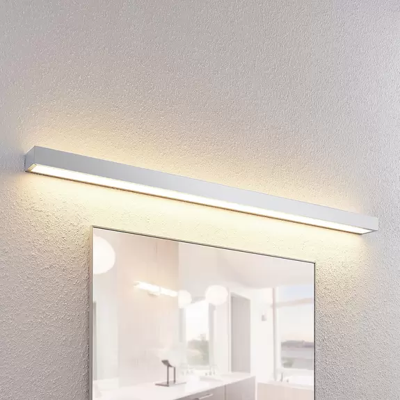 Lampenwelt Lindby Layan LED-Bad-Wandleuchte, chrom, 120 cm Kostenloser Versand