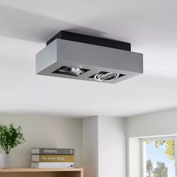 Lampenwelt Zweiflammige Deckenlampe Vince Valentinstagsangebot