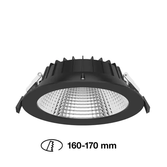 Lampenwelt SLC Shift LED-Einbaustrahler Ø 19cm CCT, schwarz Sonderangebote