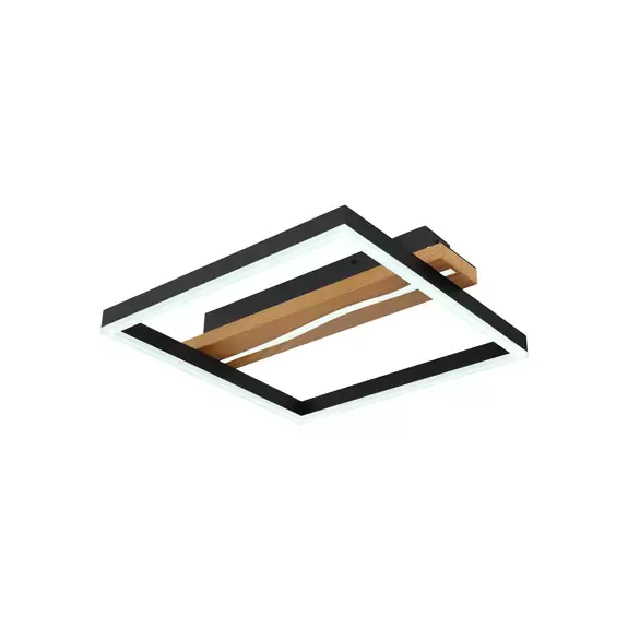 Lampenwelt LED-Deckenleuchte Sahra, 40 x 40 cm, schwarz/braun, CCT Hotsell
