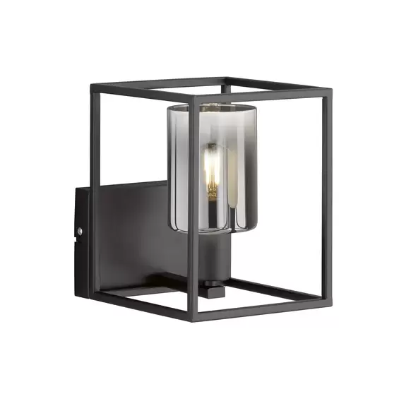 Lampenwelt Wandleuchte Iska mit Rahmen und Glasschirm Fabrikverkauf
