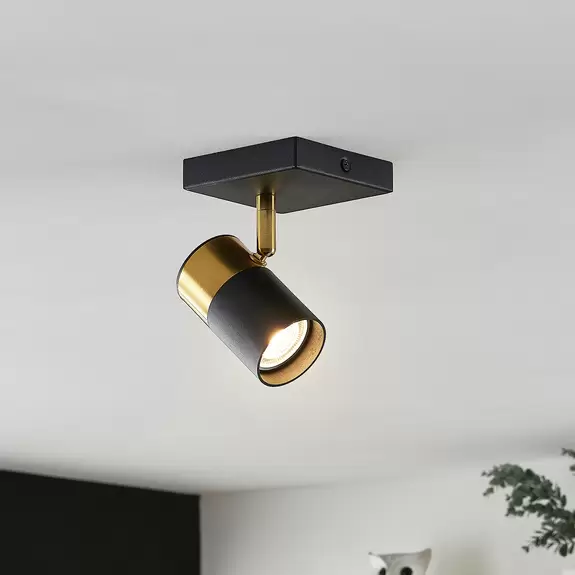 Lampenwelt Arcchio Evaro Strahler, Goldring hinten, 1-fl Sonderangebot