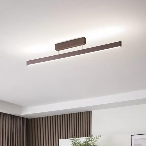Lampenwelt Lucande Smart LED-Deckenleuchte Mylosh, kaffee, CCT, Tuya Exklusivangebot
