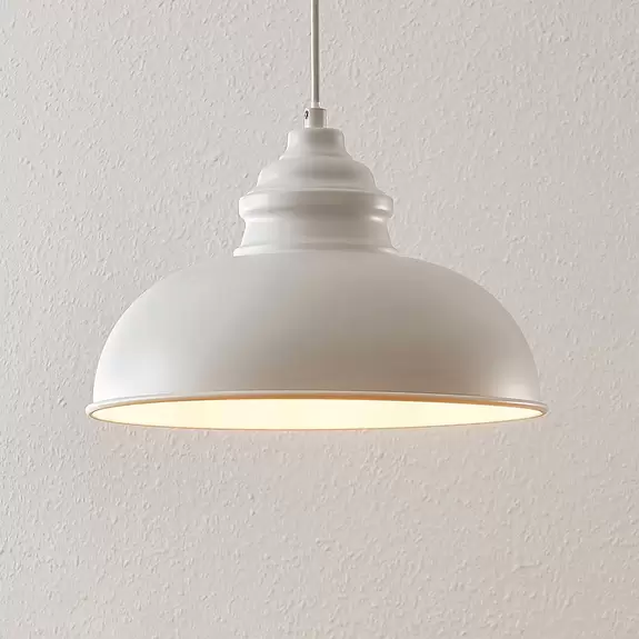 Lampenwelt Lindby Cliona Hängeleuchte, weiß matt Lagerräumung