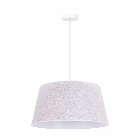 Lampenwelt Euluna Hängelampe Boucle, Textil ecru , Ø 50 cm, einflammig Heißer Verkauf