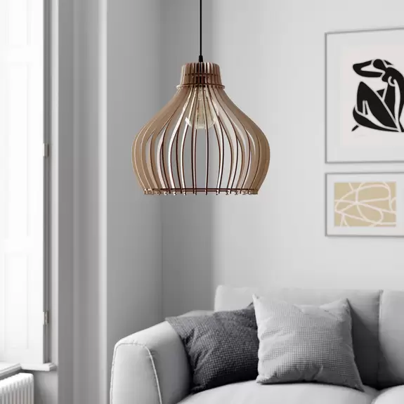 Lampenwelt Hängeleuchte Barrel einflammig, Ø 38 cm Bestseller