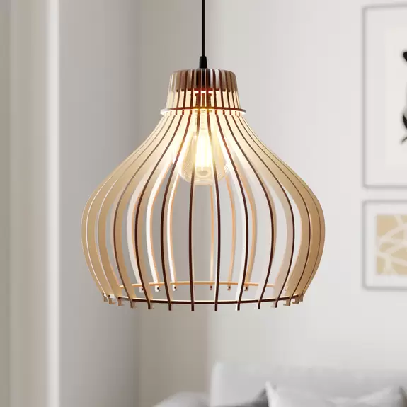 Lampenwelt Hängeleuchte Barrel einflammig, Ø 38 cm Bestseller