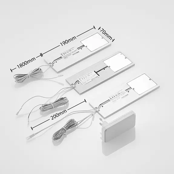Lampenwelt Arcchio Nortra LED-Unterbaulampen 3er-Set alu Bis zu 60% Rabatt