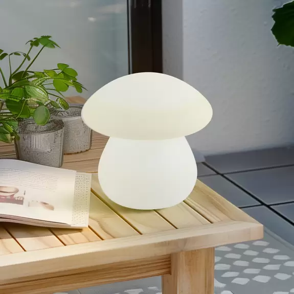Lampenwelt Lindby LED-Akku-Außentischlampe Vernate, RGBW, weiß, dimmbar Sonderangebot der Fabrik