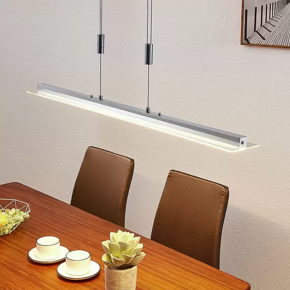 Lampenwelt LED-Balkenpendellampe Sladja mit Touchdimmer Vierteljährliche Förderung