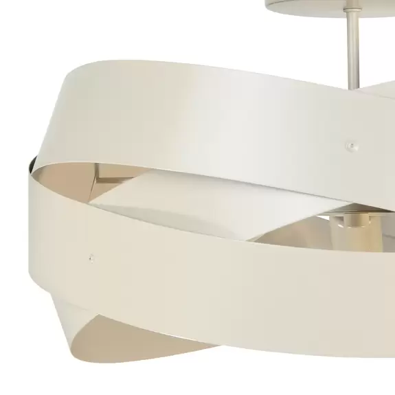 Lampenwelt Euluna Deckenleuchte Tornado, beige, Ø 50 cm Bis zu 55% Rabatt