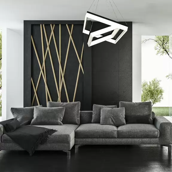 Lampenwelt LED-Hängelampe Nero, Kunststoff, schwarz, zweiflammig, 80 W 50% Rabatt mit kostenlosem Versand