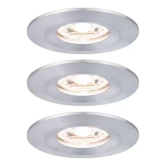 Lampenwelt Paulmann Nova mini Einbauspot 3er-Set IP44 Alu Im Verkauf