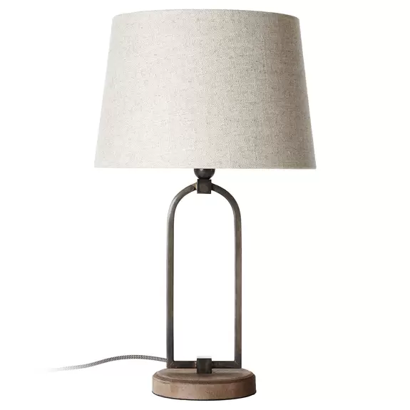 Lampenwelt Tischleuchte Sora mit stilvollem Textilschirm Outlet