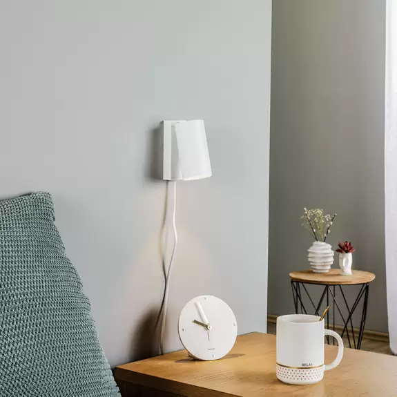 Lampenwelt Wandstrahler Mono I mit Stecker weiß Sonderangebot