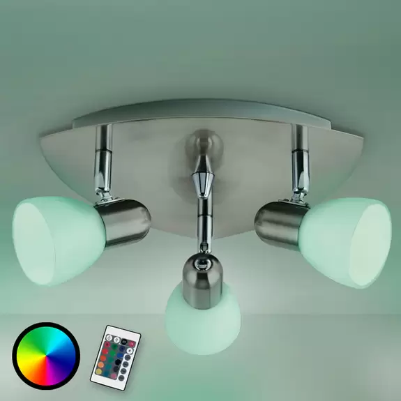Lampenwelt Dreiflammige Deckenleuchte Enea-C LED RGBW Heißer Verkauf