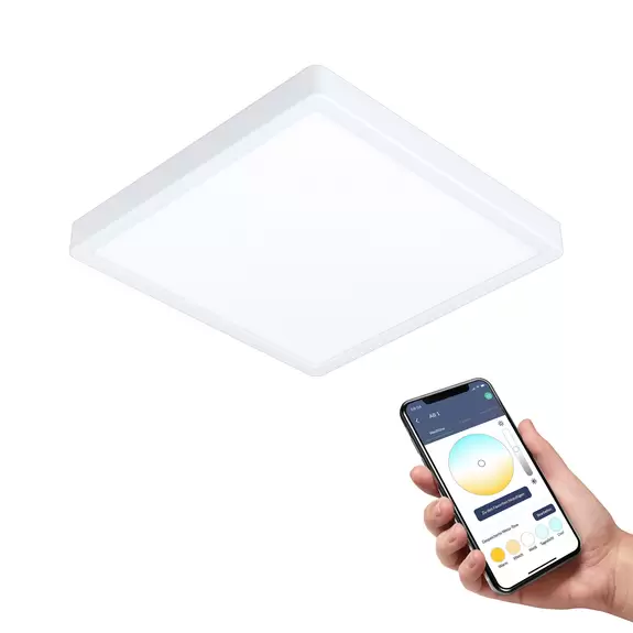 Lampenwelt EGLO connect Fueva-Z Deckenlampe 28x28cm weiß Neueste Mode