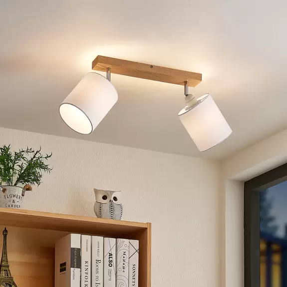 Lampenwelt Lindby Imarin Deckenstrahler, 2-flammig, weiß Auslauf