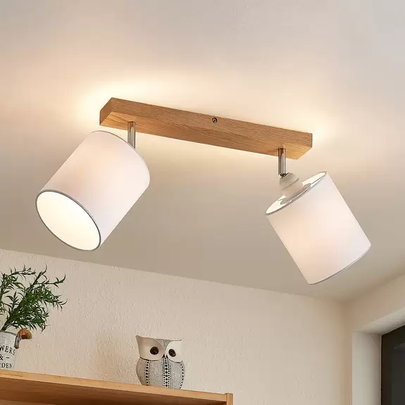 Lampenwelt Lindby Imarin Deckenstrahler, 2-flammig, weiß Auslauf