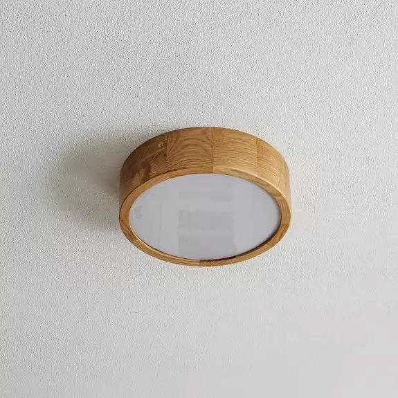 Lampenwelt Deckenleuchte Cleo DR275 IP54 eiche Ø 27,5 cm Rabatt