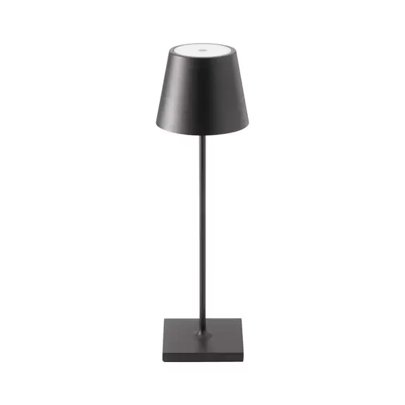 Lampenwelt LED-Akku-Tischleuchte Nuindie IP54 38 cm rund USB-C schwarz Versandkostenfrei