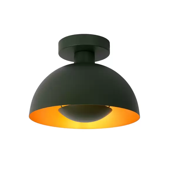 Lampenwelt Deckenleuchte Siemon aus Stahl, Ø 25 cm, grün Heißer Verkauf