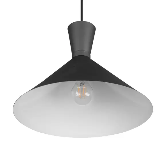 Lampenwelt Hängeleuchte Enzo, einflammig, Ø 35 cm, schwarz Riesige Ersparnisse