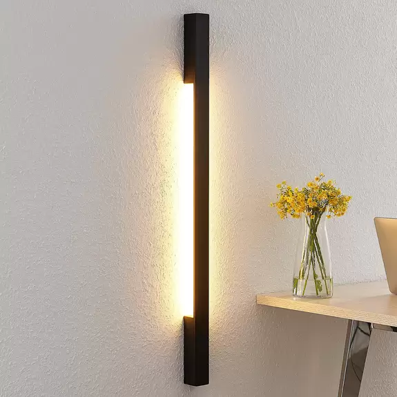 Lampenwelt Arcchio Ivano LED-Wandleuchte, 91 cm, schwarz Auslauf
