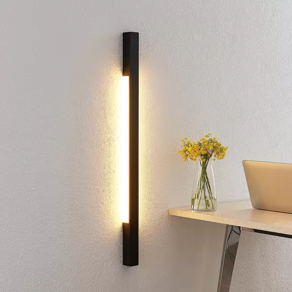Lampenwelt Arcchio Ivano LED-Wandleuchte, 91 cm, schwarz Auslauf