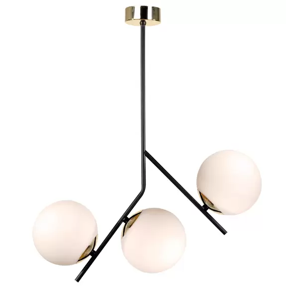 Lampenwelt Euluna Deckenleuchte Canzo, 3-flammig, Glas, Ø 52 cm Verkauf