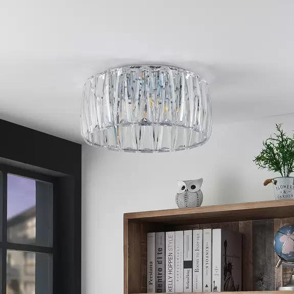 Lampenwelt Lindby Sofia Deckenleuchte, transparent/chrom Sonderangebot