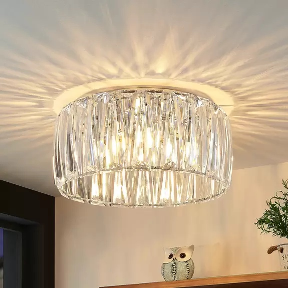 Lampenwelt Lindby Sofia Deckenleuchte, transparent/chrom Sonderangebot