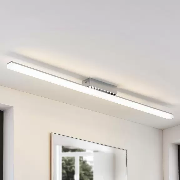 Lampenwelt Längliche LED-Deckenlampe Levke, IP44 Günstig kaufen