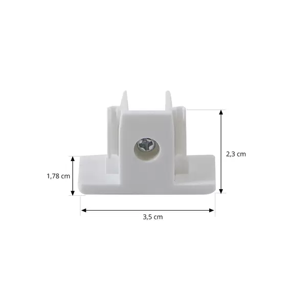 Lampenwelt Lindby Endkappe Linaro, weiß, Schraube, 1-Phasen-System Osterangebot