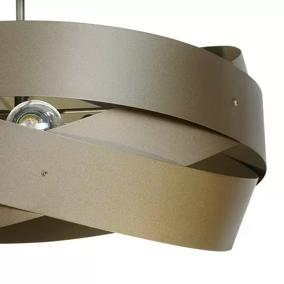 Lampenwelt Euluna Deckenleuchte Tornado, kaffeebraun, Ø 50 cm Kostenlose Rückgabe