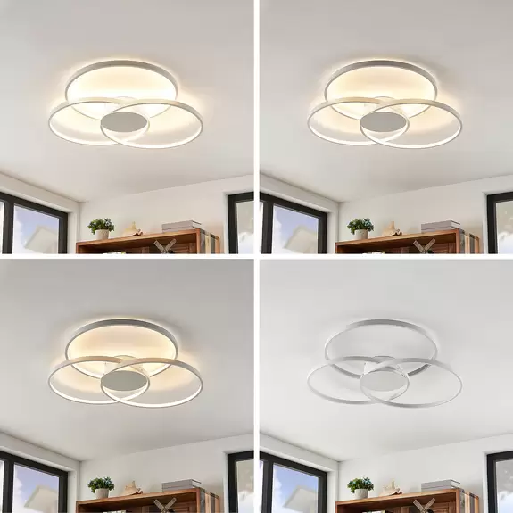 Lampenwelt Lindby Riley LED-Deckenleuchte, dimmbar, weiß JETZT KAUFEN