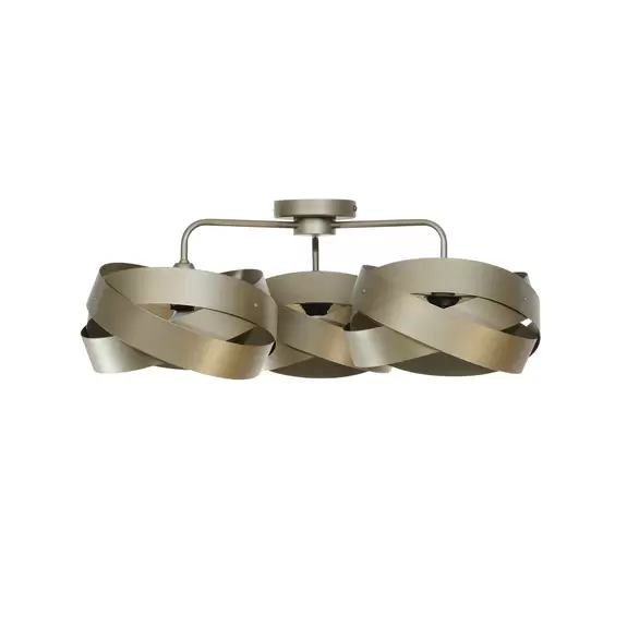 Lampenwelt Euluna Deckenleuchte Tornado, kaffeebraun, 3-flammig Sonderangebot der Fabrik