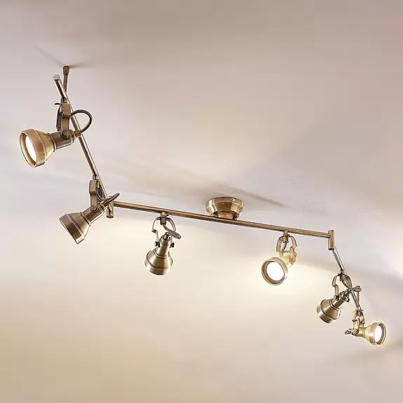 Lampenwelt Sechsflammige Deckenlampe Perseas, GU10 Outlet
